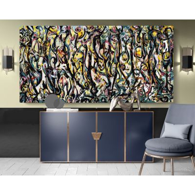 Abstract Expressionism Jackson Pollock Painting Photo Print on Canvas Home Decor Bedroom Wall Posters