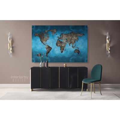 World Map Canvas Print, Large World Map Canvas, Kids Nursery ,Home Decoration, Office Wall Hangings