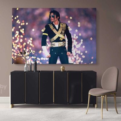 Michael Jackson on Stage Pop Singer Moon Walk Personalised Canvas Dance Moves Print Poster Frame