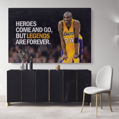 Kobe Bryant Last Game Basketball Player Mamba Mentality Motivational Quotes Photo Print Poster Home Decor Sports Wall Art Mural Hanging Gift