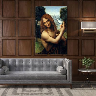 Famous Gian Giacomo Caprotti Painting by Leonardo Da Vinci Photo Print on Canvas Home Decoration Wall Posters Mural Hangings