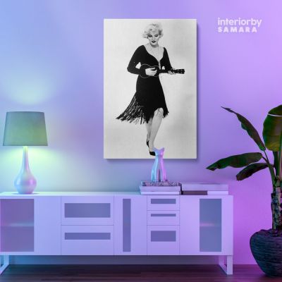 Marilyn Monroe Black and White Canvas Sexy Model Singer Nude Photo Poster Print on Canvas Frame Home Decor