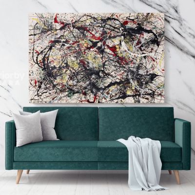 Jackson Pollock Abstract Expressionism Painting Photo Print on Canvas Home Decor Wall Posters Mural Gift