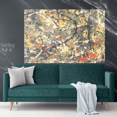 Famous Jackson Pollock Abstract Painting Photo Print on Canvas Home Decor Wall Mural Hangings