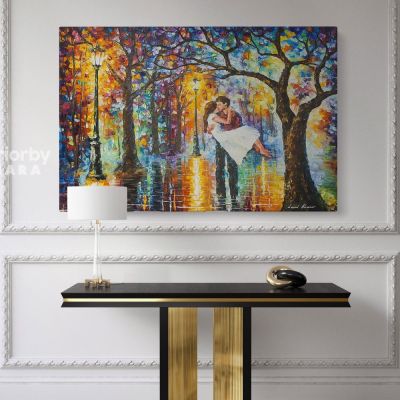 Leonid Afremov Original Oil Painting Canvas Photo Print Spring Emotions Famous Portraits Posters Home Decor Wall Mural