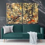 Famous Jackson Pollock Abstract Painting Photo Print on Canvas Home Decor Wall Mural Hangings - Huetion