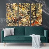 Famous Jackson Pollock Abstract Painting Photo Print on Canvas Home Decor Wall Mural Hangings - Huetion