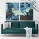 Pablo Picasso: The Blue Room Painting Artistic Modernism Painting Canvas Photo Print Home Decor Wall Posters - Huetion