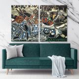 Pablo Picasso Famous Painting Artistic Modernism Painting Photo Print on Canvas Living Room Decor Wall Posters - Huetion