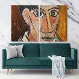 Autorretrato 1907 Painting by Pablo Picasso Artistic Modernism Painting Canvas Photo Print Home Decor Wall Mural - Huetion