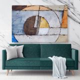 Abstract Art Painting Photo Print on Canvas with Frame Artworks Home Decor Wall Posters Canvas Gift - Huetion