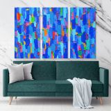 Home Decor Abstract Art Painting Photo Print on Canvas with Frame Artworks Wall Mural Hangings Gift - Huetion