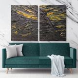 Abstract Artworks Painting Photo Print on Canvas with Frame Acrylic Wall Posters Mural Hangings Gift - Huetion