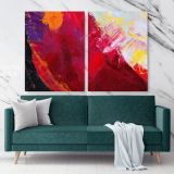 Abstract Art Painting Canvas Photo Print on Canvas with Frame Artworks Wall Mural Hangings Gift - Huetion