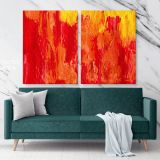 Abstract Art Painting Photo Print on Canvas with Frame Artworks Bedroom Decor Wall Posters Hangings Gift - Huetion