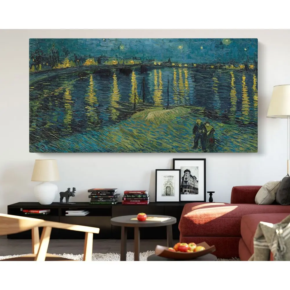 Vincent van Gogh canvas print styled in a living room
